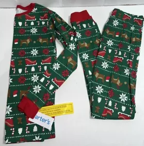 NEW WITH TAGS Carters Christmas 2-Piece Pajamas - 6 / 6x - Sleigh, Fair Isle - Picture 1 of 1