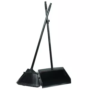 38" Upright Lobby Broom and Dustpan Set for Home & Commercial Use, 1 Set - Picture 1 of 9