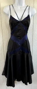 Women’s dress ARDEN B. size 2 blue & black 100% silk - great 4 boobs! NEW (bf83) - Picture 1 of 11