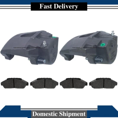 Juego de pinzas de freno delanteras y pastillas de freno de cerámica para Dodge Dakota 2002 2001 2000 Foto 1 de 4