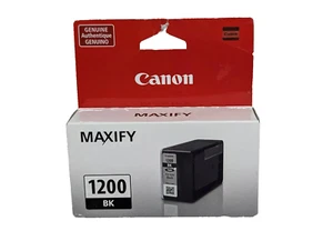 Oryginalny czarny wkład atramentowy Canon Maxify 1200 BK OEM NOWY ZAPIECZĘTOWANY - Zdjęcie 1 z 4