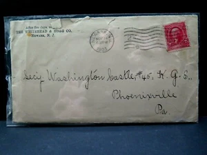 1903 WHITEHEAD HOAG POSTBRIEF WERBUNG ABZEICHEN KNÖPFE FRÜHE PINBACK HERSTELLER - Bild 1 von 5