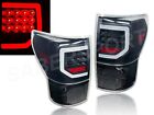 Set of Pair Black Clear C-BAR LED Taillights for 2007-2013 Toyota Tundra