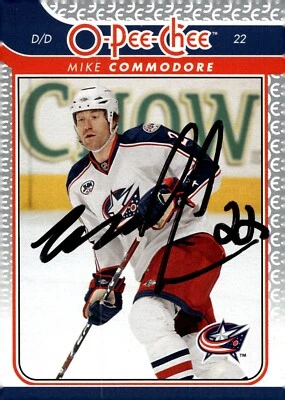 Mike Commodore - Signed 2009-10 O-Pee-Chee Card #6 - Columbus Blue Jackets - Image 1 of 2