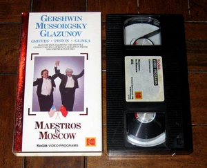 VHS TAPE: Maestros in Moscow / Gregory Peck Kodak Classical Gershwin Mussorgsky - Imagen 1 de 3