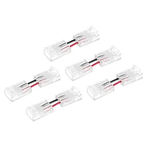2Pin LED Strip Connectors 10mm Solderless Connector for 3528 Strip Light 5pcs - Picture 1 of 4