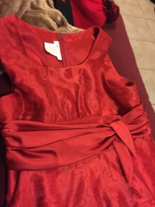 BONNIE JEAN New W/O Tag Girl’s Red Embroidered Holiday, Christmas Dress, Size 16 - Picture 1 of 23