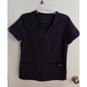 FIGS Technical Collection Scrub Top V-Neck Short Sleeve Purple plum XS - Picture 1 of 5