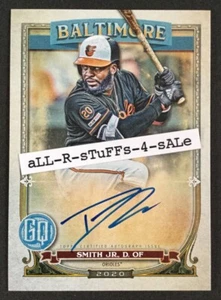 2020 Topps Gypsy Queen DWIGHT SMITH JR On-Card AUTOGRAPH Auto SP Orioles #DSJ - Picture 1 of 2