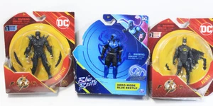 Lote de (3) Figuras de Acción de Película DC Spin Master 4"-Escarabajo Azul-Batman-Flash Oscuro - Imagen 1 de 5