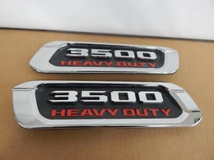 New OEM 2019-2024 Dodge Ram 3500 Heavy Duty Left & Right Hood Emblems Trim Cover - Picture 1 of 6