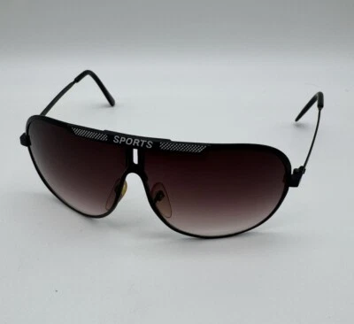 Gafas de sol deportivas vintage para hombre aviador marco negro púrpura degradado Boogie Nights Foto 1 de 4