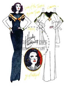 RISTAMPA - BAMBOLA DI CARTA HEDY LAMARR - DONALD HENDRICKS - Foto 1 di 2