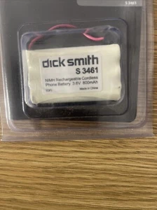 Dick Smith 3.6 Volt Cordless Phone Replacement Battery 800mAh Uniden - Picture 1 of 3