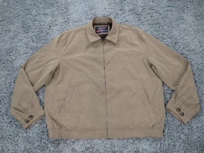 Chaqueta Roundtree & Yorke Para Hombre XL Beige Forrada Softshell Viaje Inteligente Cremallera Completa Foto 1 de 4