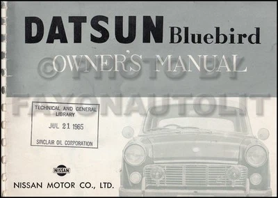 Manuale Dell'Utente Datsun Bluebird 1961 P311 WP311 Utile 60-63 310-312 - Immagine 1 di 2