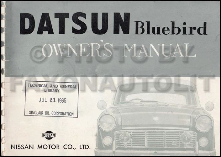 Manuale Dell'Utente Datsun Bluebird 1961 P311 WP311 Utile 60-63 310-312 - Immagine 1 di 2