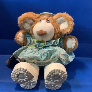 Furskins Junie Mae Vintage 80's Teddy Bear 14" w/ Tag Xavier Roberts 1985 Coleco - Picture 1 of 10