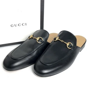 Gucci Horsebit Princetown Leather Slipper Mule Black Size 36 NEW - Picture 1 of 24