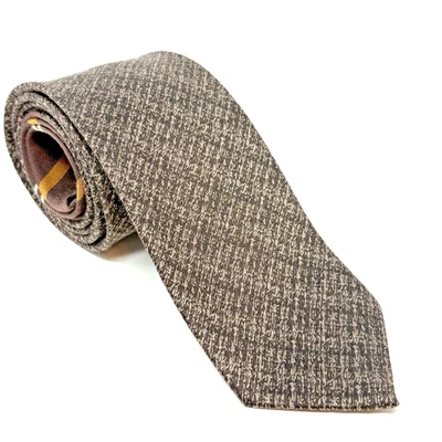 Corbata de cuello Egara marrón tejida 75 % lana 25 % seda para hombre L 60 pulgadas W 3-1/8 pulgadas Foto 1 de 4