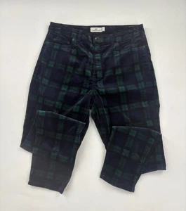 Vineyard Vines Blackwatch karierte Samt 5-Pocket-Hose Damen blau grün Größe 10 - Bild 1 von 10
