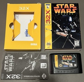 Star Wars Arcade Sega Genesis 32x Complete w/ Box Instructions Visions Postcard