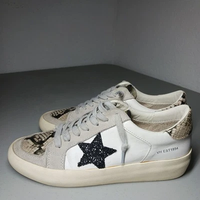 Vintage Havana VH Design Betsy Star Sneakers Black Snake Size 8 - Image 1 of 4