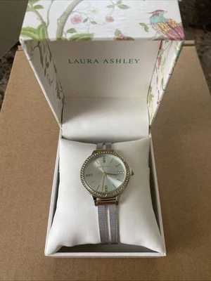 NUEVO: Reloj Laura Ashley con esfera de cristal de malla dividida LA31055TT * Necesita una batería nueva* Foto 1 de 4