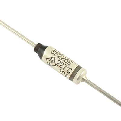 5Pcs NEC Microtemp Axial Thermal Fuse 227℃ 227 Degree TF Cutoff 10A 250V SF226E - Image 1 of 4