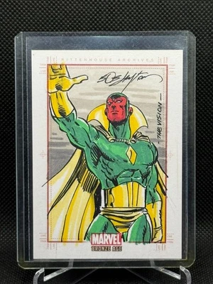 Tarjeta de boceto 2012 Rittenhouse Marvel Edad de Bronce SketchaFEX Bob Layton Vision 1/1 Foto 1 de 2