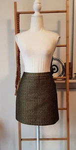 Country Road Gold Mini Skirt Sz 10 - Picture 1 of 5