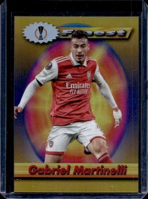 2022 Finest Flashbacks UEFA Gabriel Martinelli Refractor Gold #/50 Arsenal - Image 1 of 2