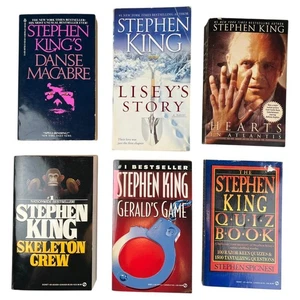 Stephen King Paperback Novel Book Lot of 6 Skeleton Hearts Liseys Dance Macabre - Picture 1 of 5