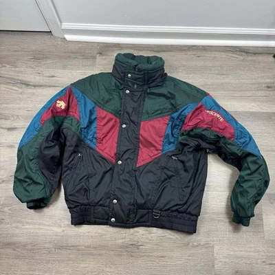 DESCENTE  Ski Snowboard Winter Jacket Hooded Mens XL 90s Nylon Parka Coat Vtg - Image 1 of 4