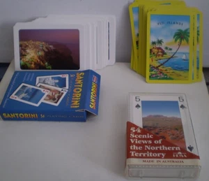3 Packs of playing cards - Tourist - Santorini, Fiji, Northern Territory - Picture 1 of 2