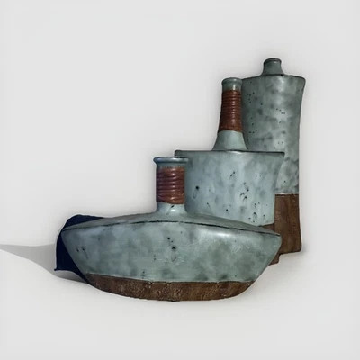 Juego de Jarrón de Cerámica Rústico y Elegante - Centro de Mesa para Salón y Cocina  Foto 1 de 4