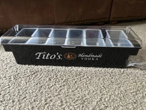 Tito's Vodka Condiment Tray Bar Caddy Garnish Station -Party/Taco Condiment Tray - Picture 1 of 3