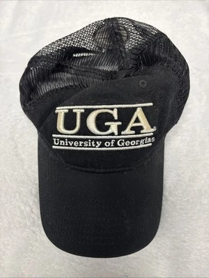 UGA University of Georgia Hat Black & White Embroidered ~The Game Adjustable Cap - Image 1 of 3