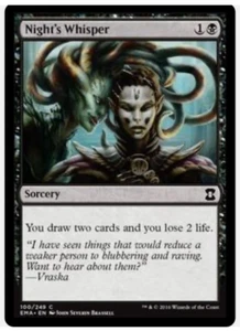 Magic the Gathering card 2016 Night's Whisper NON FOIL - Picture 1 of 1