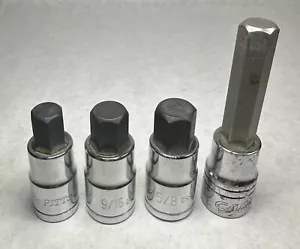 (Posten von 4) Carlyle 1/2”/Pittsburgh 1/2”, 9/6”, 5/8” Sechskant Bit Steckschlüsseleinsätze, 1/2” Antrieb - Bild 1 von 4