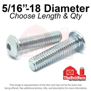 5/16"-18 Alloy Button Socket Head Cap Screws Bolts Coarse Zinc (Pick Size & Qty) - Picture 1 of 2