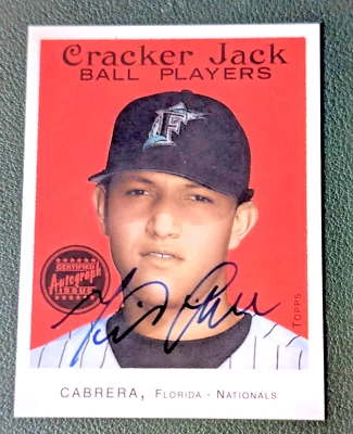 2004 TOPPS Cracker Jack  MIGUEL CABRERA SP Mini AUTO #226 Marlins NM Look! - Image 1 of 3