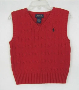 Polo Ralph Lauren Boy's Vest Cable Knit Size 2/2 NEW - Picture 1 of 4