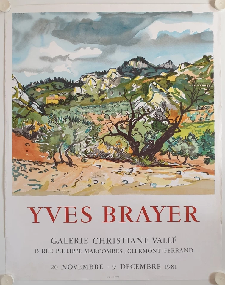 Affiche YVES BRAYER 1981 Exposition Galerie Christiane Vallé - Photo 1/4