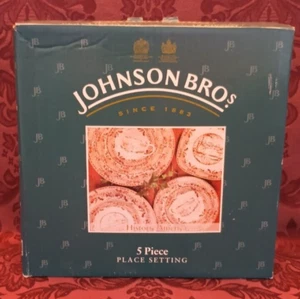 Johnson Bros. Historic America II Piedra Marrón 5 Piezas Ajuste de Lugar - ¡Nuevo! - Imagen 1 de 2