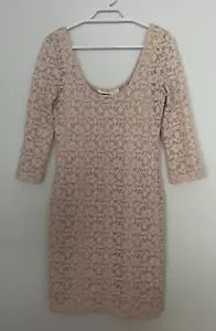Zimmermann Dress Size 1 Lace Floral Lined Pale Pink 3/4 Sleeves Party Wedding - Picture 1 of 5