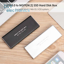 High Spped USB 3.0 to M.2 NGFF SSD SATA External Enclosure HDD Hard Disk Box UK