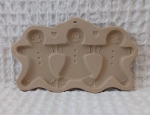 Braune Tüte Plätzchen Kunst Form 1995 3 LEBKUCHEN MÄNNER Weihnachten Urlaub - Bild 1 von 6