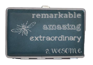 QBOT Remarkable amazing extraordinary awesome bee BUSINESS CARD HOLDER wallet - Picture 1 of 6