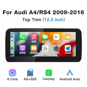 12.3" Android Carplay Screen Display Radio GPS Navi for AUDI A4 A5 2009-2016 - Picture 1 of 13